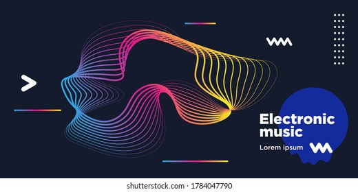 Trendy abstract art geometric background with flat, minimalistic style. Vector poster with elements for design