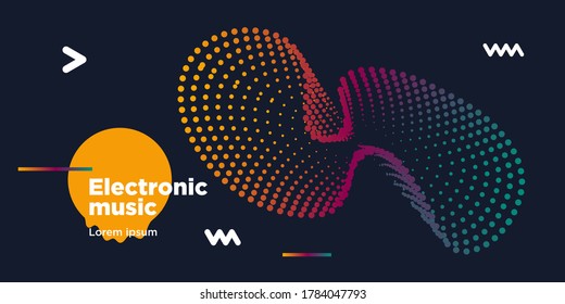 Trendy abstract art geometric background with flat, minimalistic style. Vector poster with elements for design