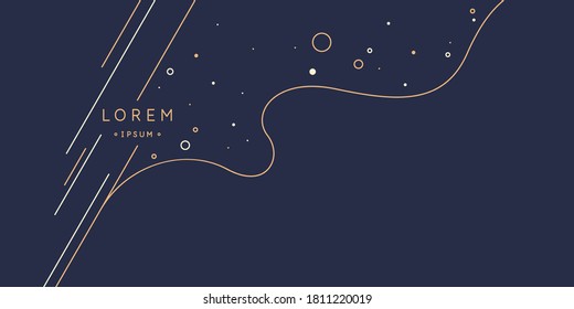 Fondo geométrico de arte abstracto moderno con un estilo plano y minimalista. Afiche vectorial con elementos para el diseño. Plantilla para redes sociales