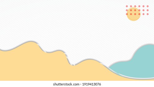 Trendy abstract art geometric background with flat shapes waves and stripes, minimalistic style. Vector 4K HD background