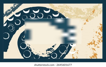 Trendy Abstract Art with Glassmorphism Accent