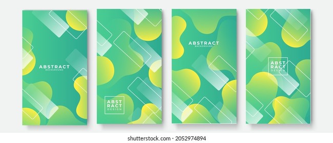 Trendy abstract art templates with gradient and geometric elements. Suitable for social media posts, mobile apps, banners design and webinternet ads. Fashion backgrounds.