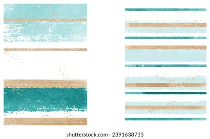 Trendy abstract art templates with green and white elements. Suitable for social media posts, mobile apps, banner design and web or internet ads. Vector fashion backgrounds.