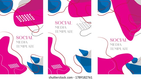 Trendy abstract art templates. Suitable for social media posts, mobile apps, banners design and web, internet ads