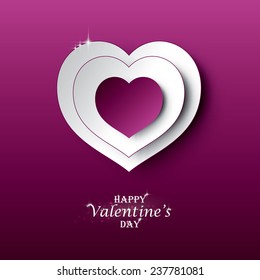 Trendy abstract background with 3d hearts - Magenta