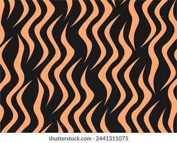 Trendy abstract for background. Animal Print. Seamless vector background. Tiger stripes pattern, animal skin, unique background. Seamless wild animal skin pattern. Wooden slats.