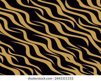 Trendy abstract for background. Animal Print. Seamless vector background. Tiger stripes pattern, animal skin, unique background. Seamless wild animal skin pattern. Wooden slats.