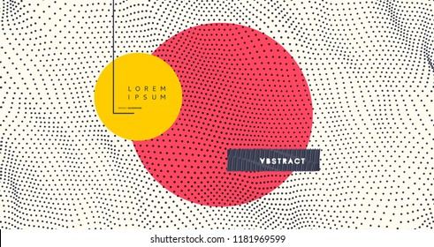Trendy abstract background  Array and dynamic particles  Modern science technology element  Cyberspace grid illustration  Vector composition 