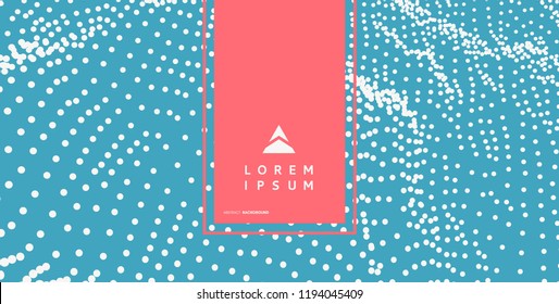 Trendy abstract background. Array with dynamic particles. Modern science or technology element. Cyberspace grid illustration. Vector composition.
