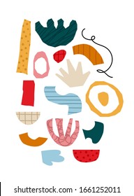 Trendy abstract background or card template in modern colors, vector illustration in popular art style