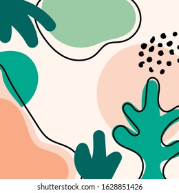 Trendy abstract background or card templates in modern colors, vector illustration in popular art style