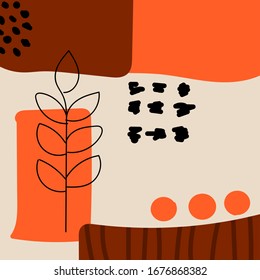 Trendy abstrakter Hintergrund oder Kartenvorlagen in modernen Farben, Vektorillustration-Illustration im beliebten Minimalart-Stil