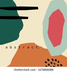 Diseño de fondo abstracto o plantillas de tarjetas en colores modernos, ilustración vectorial en estilo artístico mínimo popular