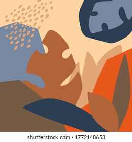 Trendy abstract background or card templates in modern colors, vector illustration in popular art style