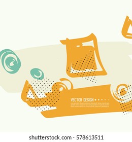 Trendy abstract background. Collage of geometric elements.