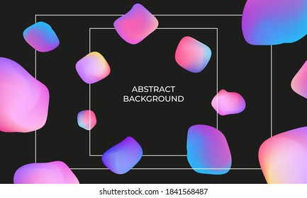 Trendy abstract background with colorful gradient shapes. 