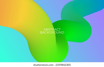 Fondo abstracto de moda con oleada de fluido gradiente colorido	
