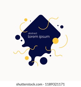 Trendy abstract background. Composition of amorphous forms and lines. Vector illustration Trendy abstract background. Composition of amorphous forms and lines. Vector illustration