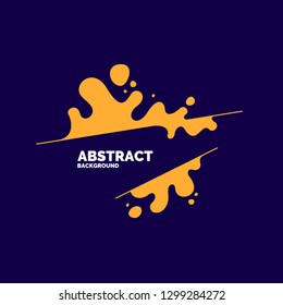 Trendy abstract background. Composition of amorphous forms and lines. Vector illustration