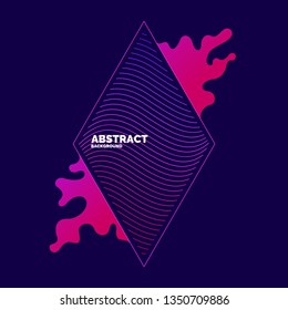 Trendy abstract background. Composition of amorphous forms. Vector illustration