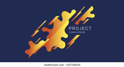 Trendy abstract background. Composition of amorphous forms. Vector illustration