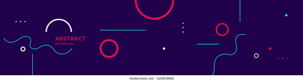 Trendy abstract background. Composition of amorphous and geometric forms. Vector illustration