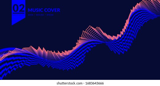 Trendy abstract background. Composition of amorphous forms and lines.