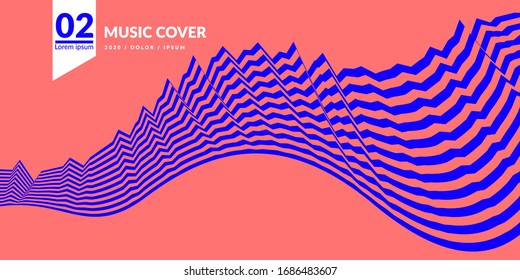 Trendy abstract background. Composition of amorphous forms and lines.