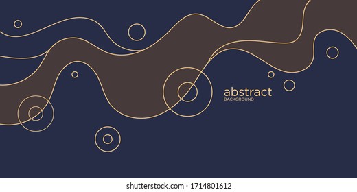 Trendy abstract background. Composition of amorphous forms and lines in minimalist style. Vector Illustration.