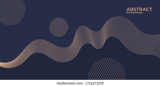 Trendy abstract background. Composition of amorphous forms and lines in minimalist style. Vector Illustration.