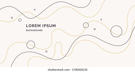 Trendy abstract background. Composition of amorphous and geometric forms. Vector illustration