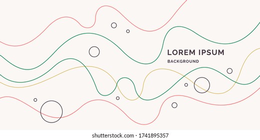 Trendy abstract background. Composition of amorphous and geometric forms. Vector illustration