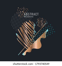 Fondo abstracto de moda. Composición de formas amorfas y geométricas. Ilustración del vector