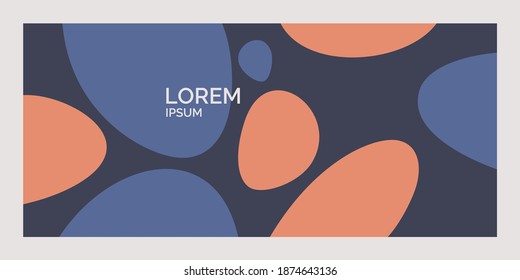 Trendy abstract background. Composition of amorphous forms.. Vector illustration