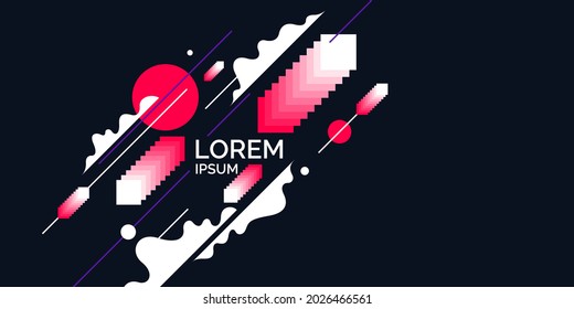 Trendy abstract background. Composition forms. Modern vector illustration