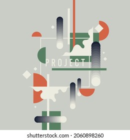 Trendy abstract background. Composition forms. Modern vector illustration