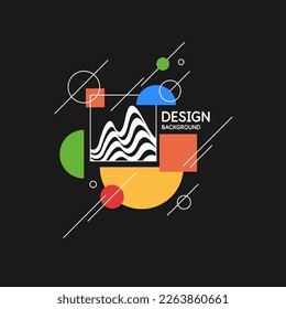 Trendy abstract background. Composition forms. Modern vector illustration