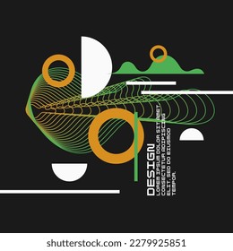 Trendy abstract background. Composition forms. Modern vector illustration