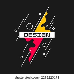 Trendy abstract background. Composition forms. Modern vector illustration