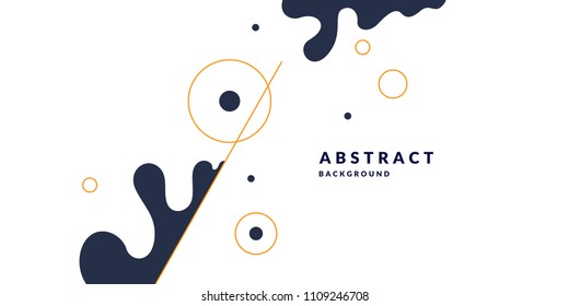 Fondo abstracto de moda. Composición de formas geométricas y salpicaduras. Ilustración del vector