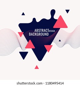 Trendy abstract background. Composition of geometric shapes and splash. Vector illustration Trendy abstract background. Composition of geometric shapes and splash. Vector illustration