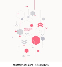 Trendy abstract background. Composition of geometric shapes. Vector illustration