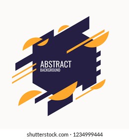 Trendy abstract background. Composition of geometric shapes. Vector template