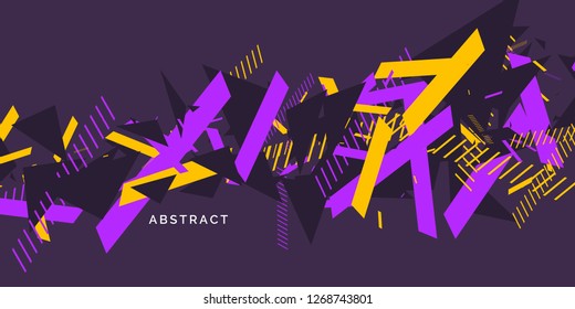 Trendy abstract background. Composition of geometric shapes. Vector illustration