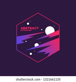 Trendy abstract background. Composition of geometric shapes and line. Vector illustration