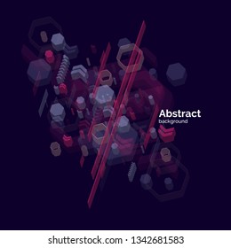 Trendy abstract background. Composition of geometric shapes. Vector illustration