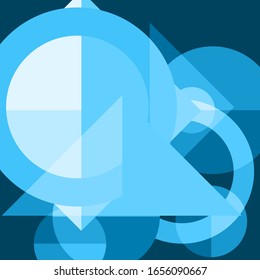 Trendy abstract background. Composition of geometric shapes and splash. Vector illustration

