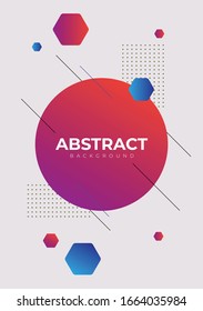 Trendy abstract background. Composition of geometric shapes and splash. Vector illustration