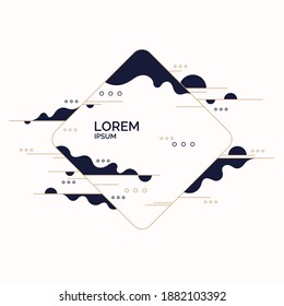 Fondo abstracto de moda. Composición de formas geométricas y salpicaduras. Ilustración del vector