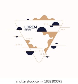 Fondo abstracto de moda. Composición de formas geométricas y salpicaduras. Ilustración del vector